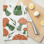 Indische Waterverf Ranunculus Theedoek (Quarter Fold)