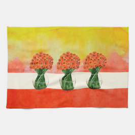 Indische Waterverf Ranunculus Theedoek