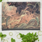  Indische wilde-dierentuin door Winifred Austen Theedoek (Gevouwen)