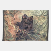  Indische wilde-dierentuin door Winifred Austen Theedoek (Horizontaal)