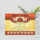 Indische witte olifantenrepetitie kaart (Staand voorkant)