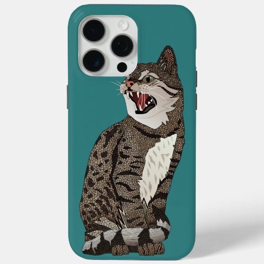 Indische woestijnkat blauwgroen Case-Mate iPhone case (Achterkant)