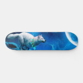 Indische wolf en volle maan persoonlijk skateboard (Horizontaal)