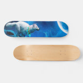 Indische wolf en volle maan persoonlijk skateboard (Horizontaal)
