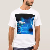 Indische wolf en volle maan t-shirt (Voorkant)