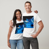 Indische wolf en volle maan t-shirt (Unisex)