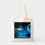 Indische wolf en volle maan tote bag (Voorkant)