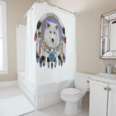 Indische Wolf Spirit Douchegordijn (In situ)