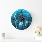 Indische wolvendromer met etnische versieringen grote klok (Huis)