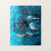 Indische wolvendromer met etnische versieringen legpuzzel (Verticaal)