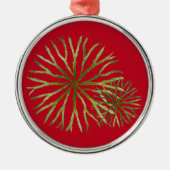 Indische zomer op kerstversiering metalen ornament (Voorkant)