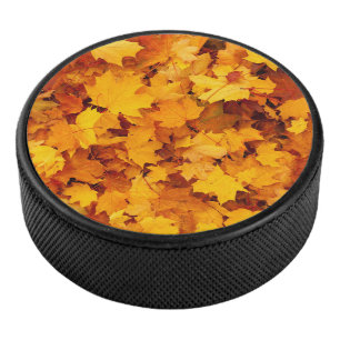 Indische zomergulden bladeren hockey puck