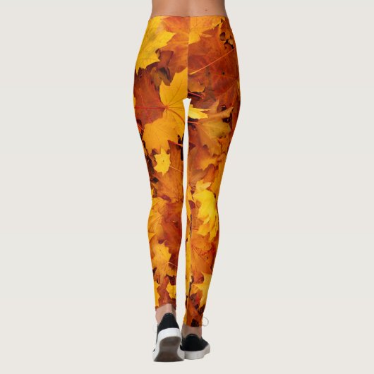 Indische zomergulden bladeren leggings (Achterkant)