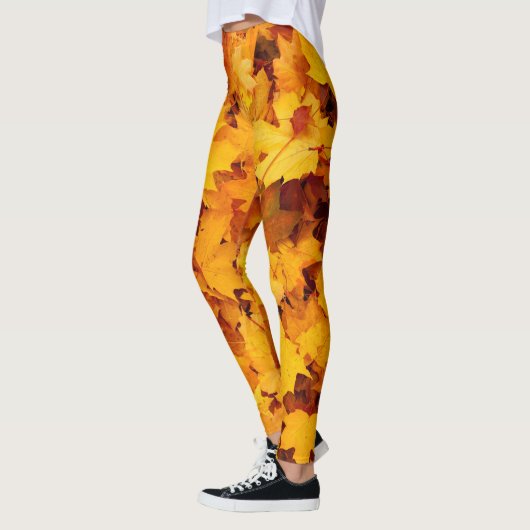 Indische zomergulden bladeren leggings (Links)