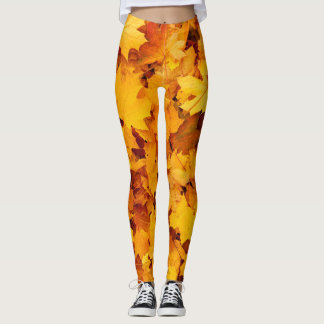 Indische zomergulden bladeren leggings