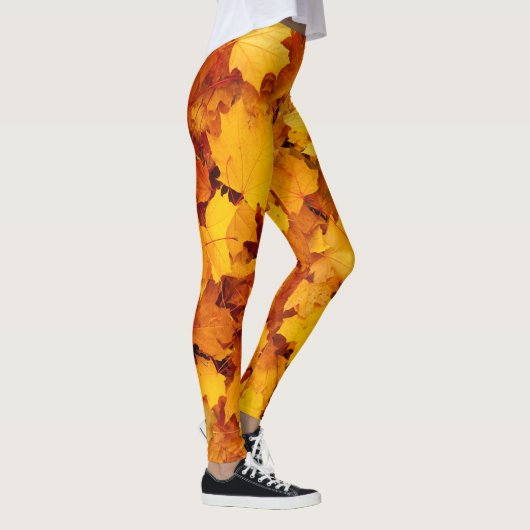 Indische zomergulden bladeren leggings (Rechts)