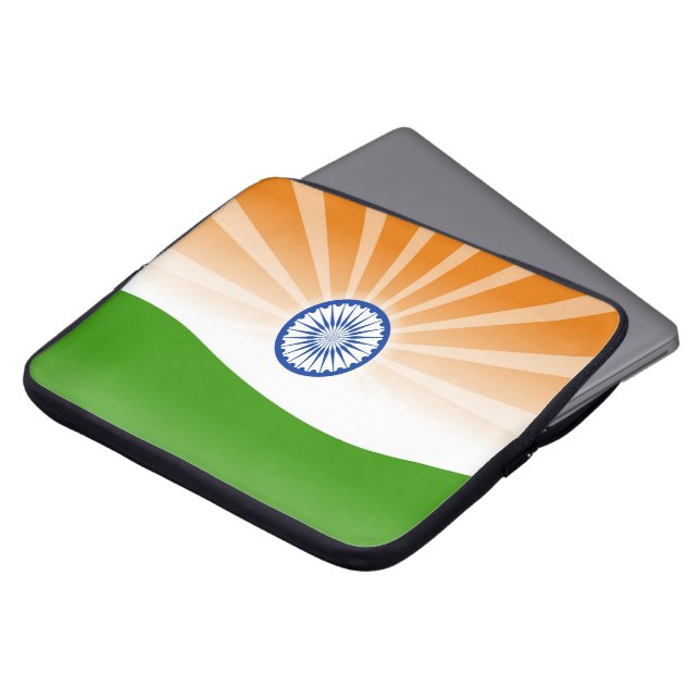 "Indische" zon Laptop Sleeve (Voorkant top)
