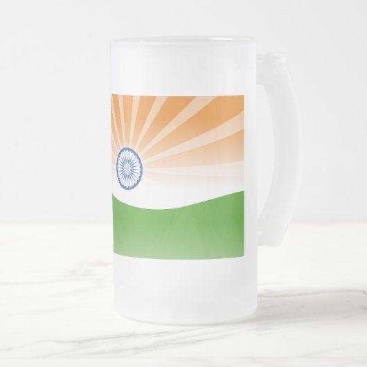 "Indische" zon Matglas Bierpul (Voorkant rechts)