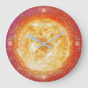 Indische zon - wandklok