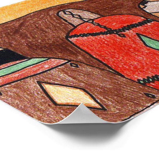 Indische zonsondergang poster (Hoek)