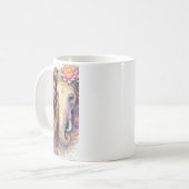 Indischer Frühling - Porträt Frau mit Elefant Koffiemok (Voorkant links)