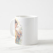 Indischer Frühling - Porträt Frau mit Eule Koffiemok (Voorkant links)