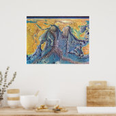 " Indischer Ozean: 1967/heute - Meeresrelief Karte Poster (Keuken)