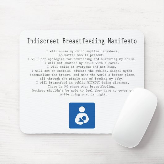 Indiscrete borstvoeding Manifesto Muismat (Met muis)