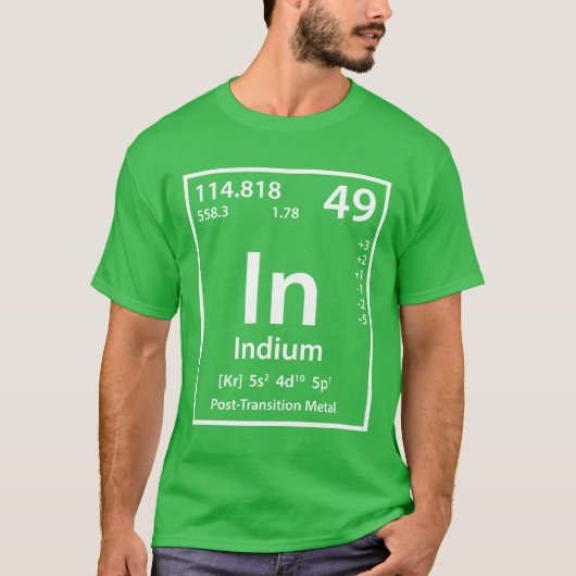 Indium element (wit) t-shirt (Voorkant)