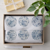 Individual Blue Chinoiserie Inspired Decoupage Tissuepapier (Geschenk)