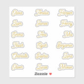 Individual Names Elegant Gold Calligraphy Script  Sticker (Vel)