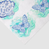 Individual Vintage Inspired Blue & White Decoupage Tissuepapier (Detail)