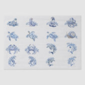Individual Vintage Inspired Blue White Delft Tissuepapier (Voorkant)