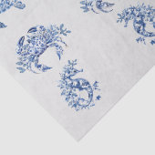 Individual Vintage Inspired Blue White Delft Tissuepapier (Detail)