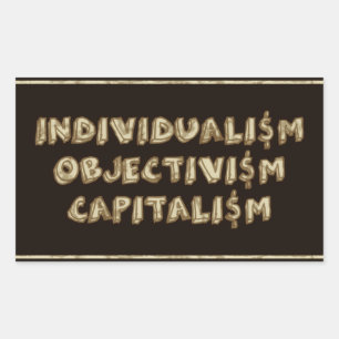Individualisme, Objectivisme, Kapitalistisch Stick Rechthoekige Sticker