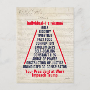 Individueel-1 Trump-obstructie duurt mei 2019 Briefkaart