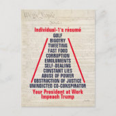 Individueel-1 Trump-obstructie duurt mei 2019 Briefkaart (Voorkant)