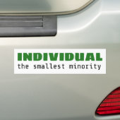 Individueel - de kleinste minderheidsBumpersticker Bumpersticker (Op auto)