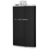 Individueel Ontworpen Geschenken Voor Mannen Zwart Heupfles (Links)