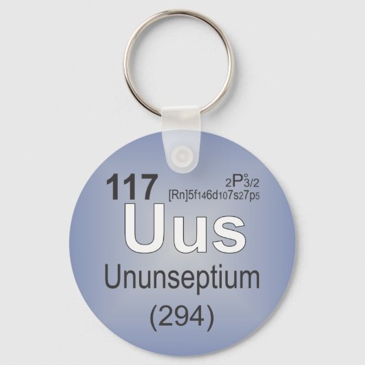 Individueel unununseptium-element - Periodieke tab Sleutelhanger (Voorkant)