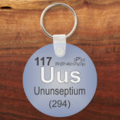 Individueel unununseptium-element - Periodieke tab Sleutelhanger (Voorkant)