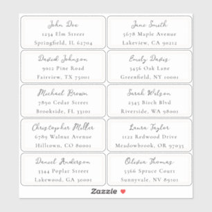 Individuele adreslabels sticker