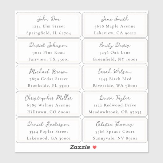 Individuele adreslabels sticker (Vel)