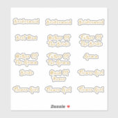 Individuele bruids partij titels gouden kalligrafi sticker (Vel)