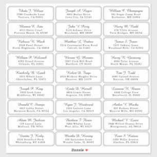 Individuele bruiloft gast Adresetiketten Sticker