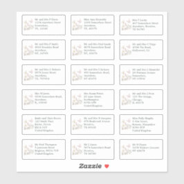 Individuele bruiloft gast naam adressen Magnolias Sticker