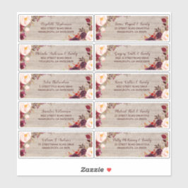 individuele gastnamen Adresetiketten Sticker