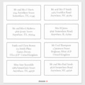 Individuele gastnamen en verzendadres sticker (Vel)