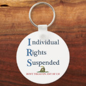 Individuele IRS-rechten geschorst Sleutelhanger (Voorkant)