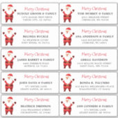 Individuele kerstkaart mailing adresetiketten sticker (Voorkant)